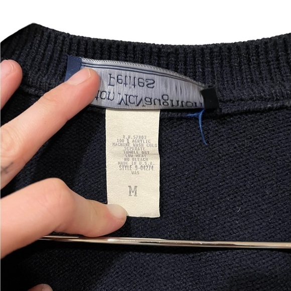 Norton McNaughton Petites Sweater Vintage Size Medium V Neck Button Down 90s - Picture 7 of 7